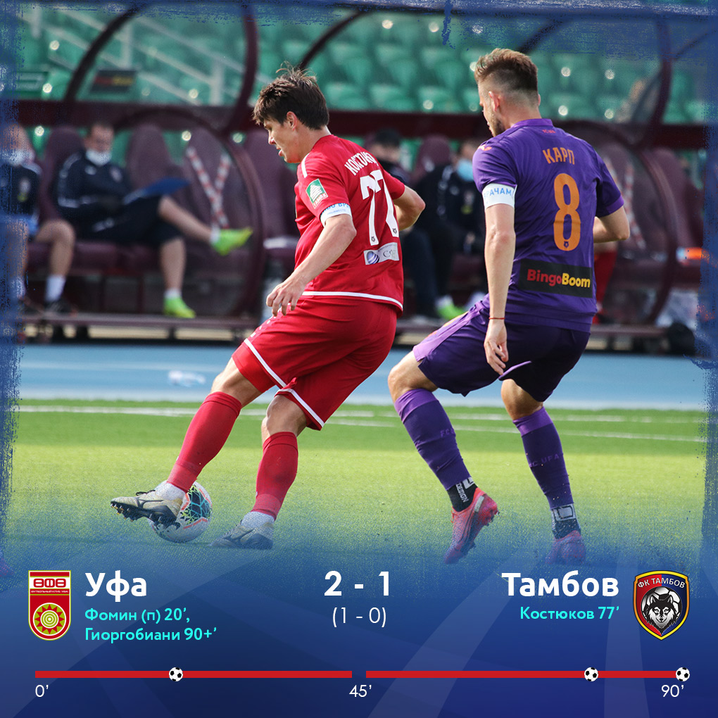 "Уфа" - "Тамбов": протокольные данные