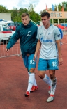 Алексей Гасилин и Павел Долгов в перерыве матча
